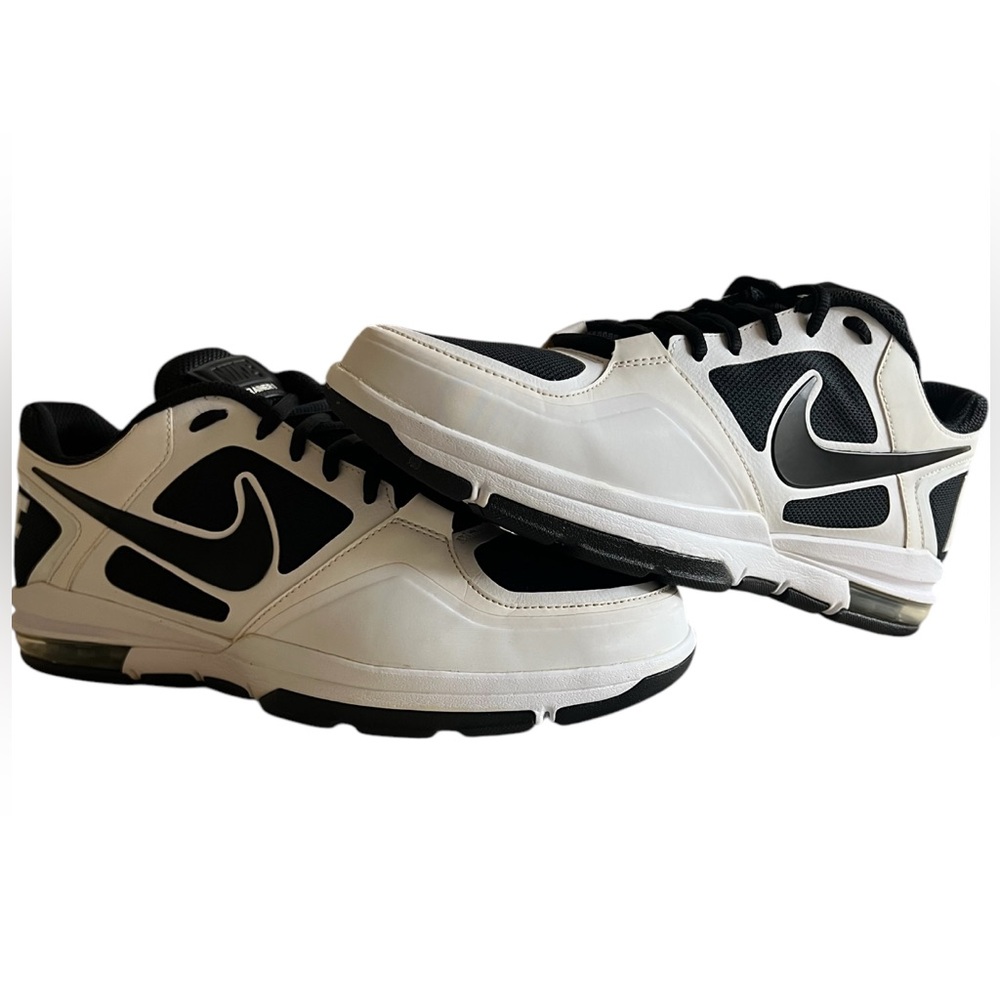 NIKE - BLACK WHITE TRAINER 1.3 MID SNEAKERS - Picture 5 of 12